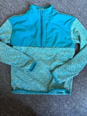 all in motion Teal Quarter-Zip Pullover